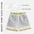 thumbnail image 3 of FORMRS Boys Swim Trunks Quick Dry Mesh Lining Beach Boardshorts, Sizes XS-XL, Green Flowers Pattern, 3 of 7