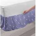thumbnail image 2 of Sports Bed Skirt, Roller Skates with Blooming Floral Lace Bows Hobby Activity Graphic Art, Elastic Bedskirt Dust Ruffle Wrap Around for Bedding Decor, 4 Sizes, Mauve White and Peach, by Ambesonne, 2 of 2