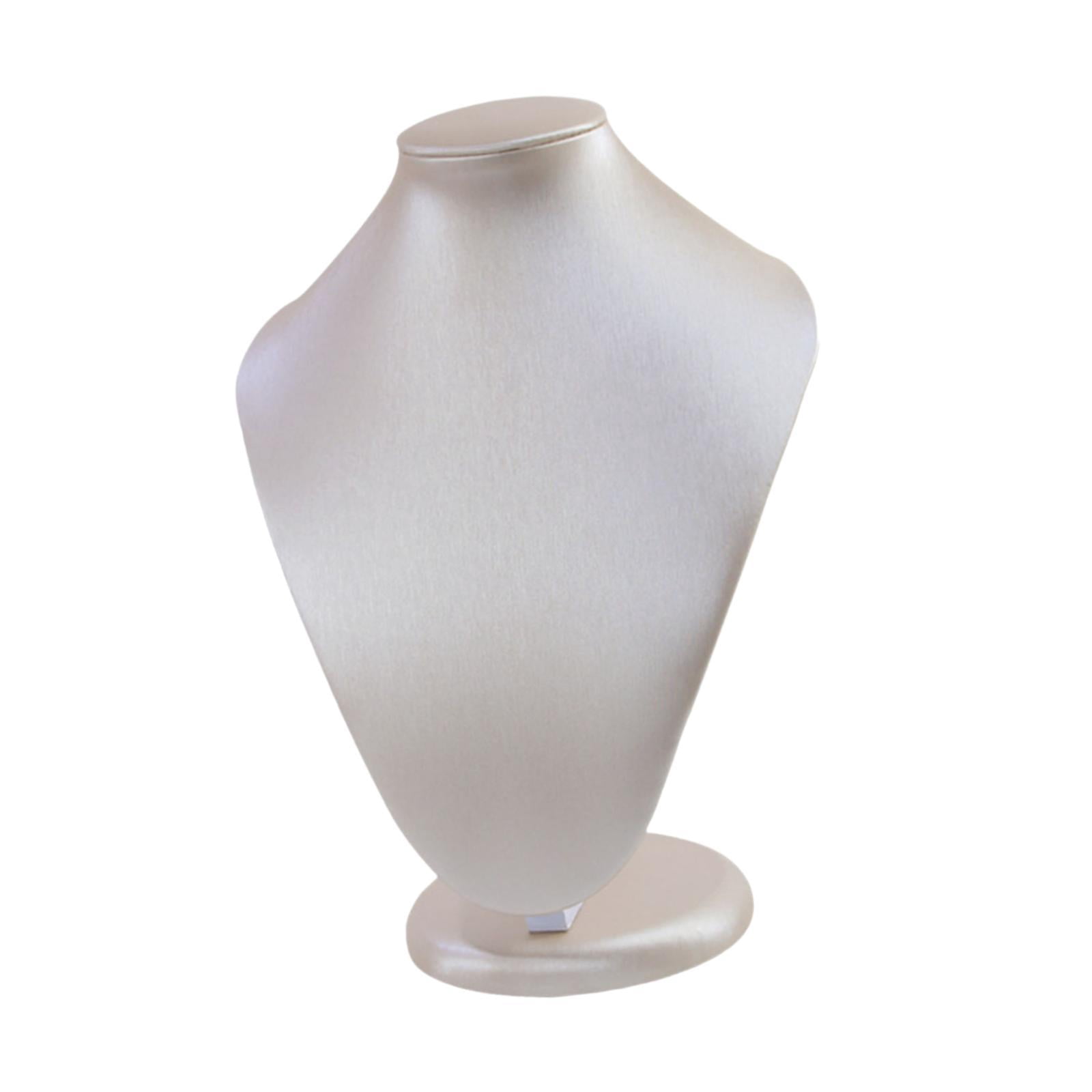 Milageto Necklace Display Stand Desktop Necklace Mannequin Jewelry Display Bust Stand L
