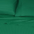thumbnail image 6 of BNM 300 Thread Count Egyptian Cotton Stripe Sheet Set, Queen, Hunter Green, 6 of 9