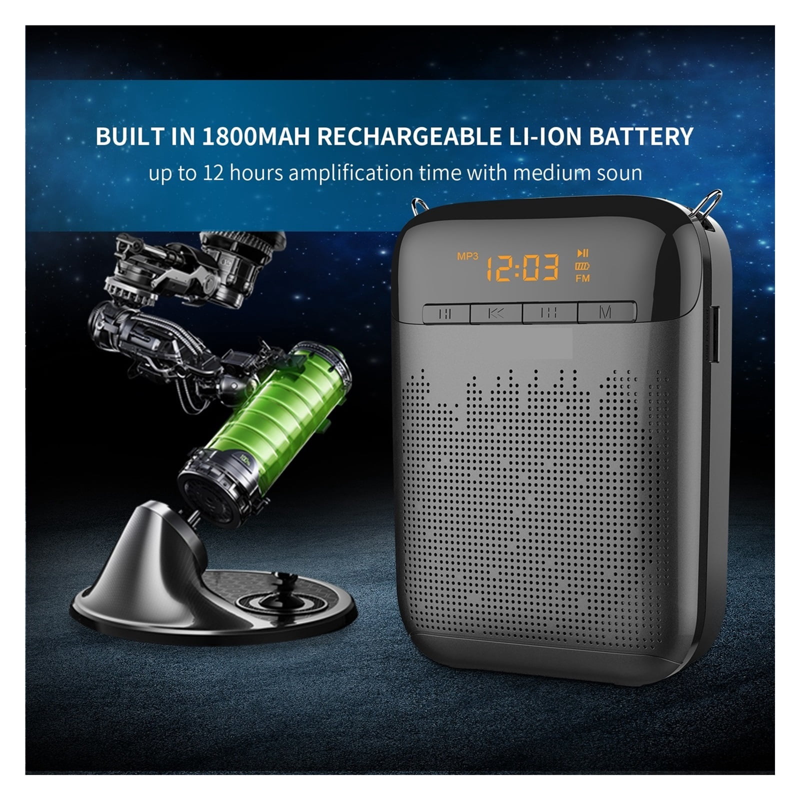 High-Power Wired Audio Voice Amplifier Microphone Teaching Speaker Special Loudspeaker For Tour Guide ,Easy to Operate
