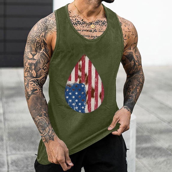 Eashery Large Shirts for Men Vest Top Tops Casual Fishing Vests for Men Green Small
