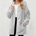 thumbnail image 6 of Tween Girls Fuzzy Fleece Jacket Zip Up Hoodie Long Sleeve Fluffy Teddy Bear Coat Warm Fall Winter Outerwear with Pockets Casual Loose Fit Sweaters for Teens Youth, Size 7-8, 6 of 7