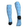 thumbnail image 4 of Compression Socks for Women and Men - ice hockey sticks USA flag blue Compression Socks Circulation for Workout, 4 of 8