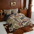 thumbnail image 2 of Erosebridal Green Camouflage Hunting 7-Piece Bedding Comforter Set,Camo Whale Print King Bedding Sets,Reversible Black, 2 of 7