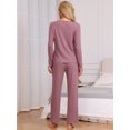thumbnail image 3 of DARING DIVA Women's Waffle Soft Fall Winter Pajamas Sets XS Red, 3 of 6