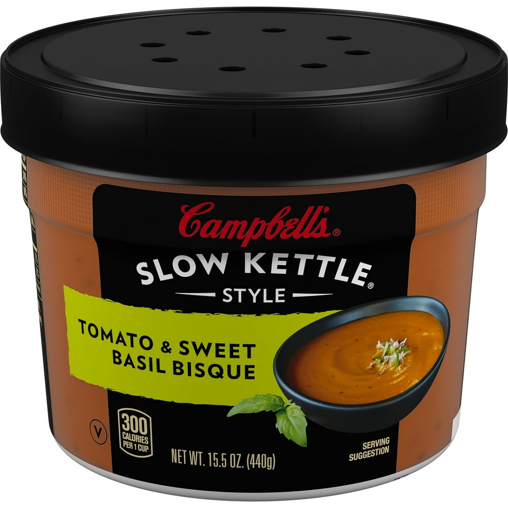 Campbell's Slow Kettle Style Tomato & Sweet Basil Bisque, 15.5 Ounce
