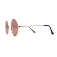 thumbnail image 3 of Color Mirror Iconic Hippie Round Circle Lens Metal Sunglasses Gold Burgundy Mirror, 3 of 4