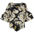 thumbnail image 1 of Blusa de Manga con gradas Floral Alfani para mujer negro mediano, 1 of 1