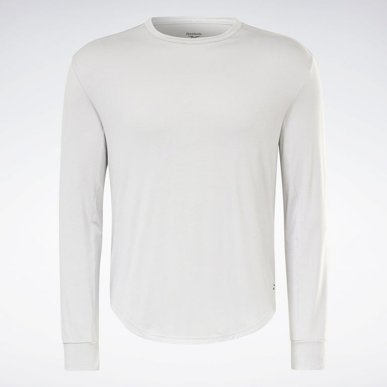 Reebok Apparel Men s Activchill Dreamblend Long Sleeve Shirt Reebok Training App Men Grey S P Reg US Walmart