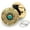 Bronze, variant on 2pcs 1/2 Inch Flower Conchos Faux Turquoise Round Shape Silver Plated Metal Castings Screw Back Button CHS02 (Silver)