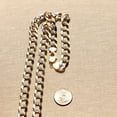 thumbnail image 2 of 14k 2 Tone Yellow And White Gold Curb Chain Necklace, 12.2mm, 24", 2 of 2