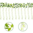 thumbnail image 2 of Artificial White Wisteria Flowers Garland 6FT 30 Branches Wisteria Hanging Flowers for Wedding Arch Party Garden Home Decor 3Pack, 2 of 8