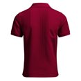 thumbnail image 3 of HAOTAGS Mens Polo Shirts Athletic Golf Polo Shirts Lapel Buttoned Casual Classic Fit Soft Breathable Short Sleeve Tops Wine Size M, 3 of 4