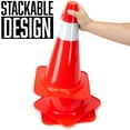 thumbnail image 2 of Crown Sporting Goods 15" High Hat Cones in Orange with Reflective Sleeve for Traffic Safety (Single), 2 of 6