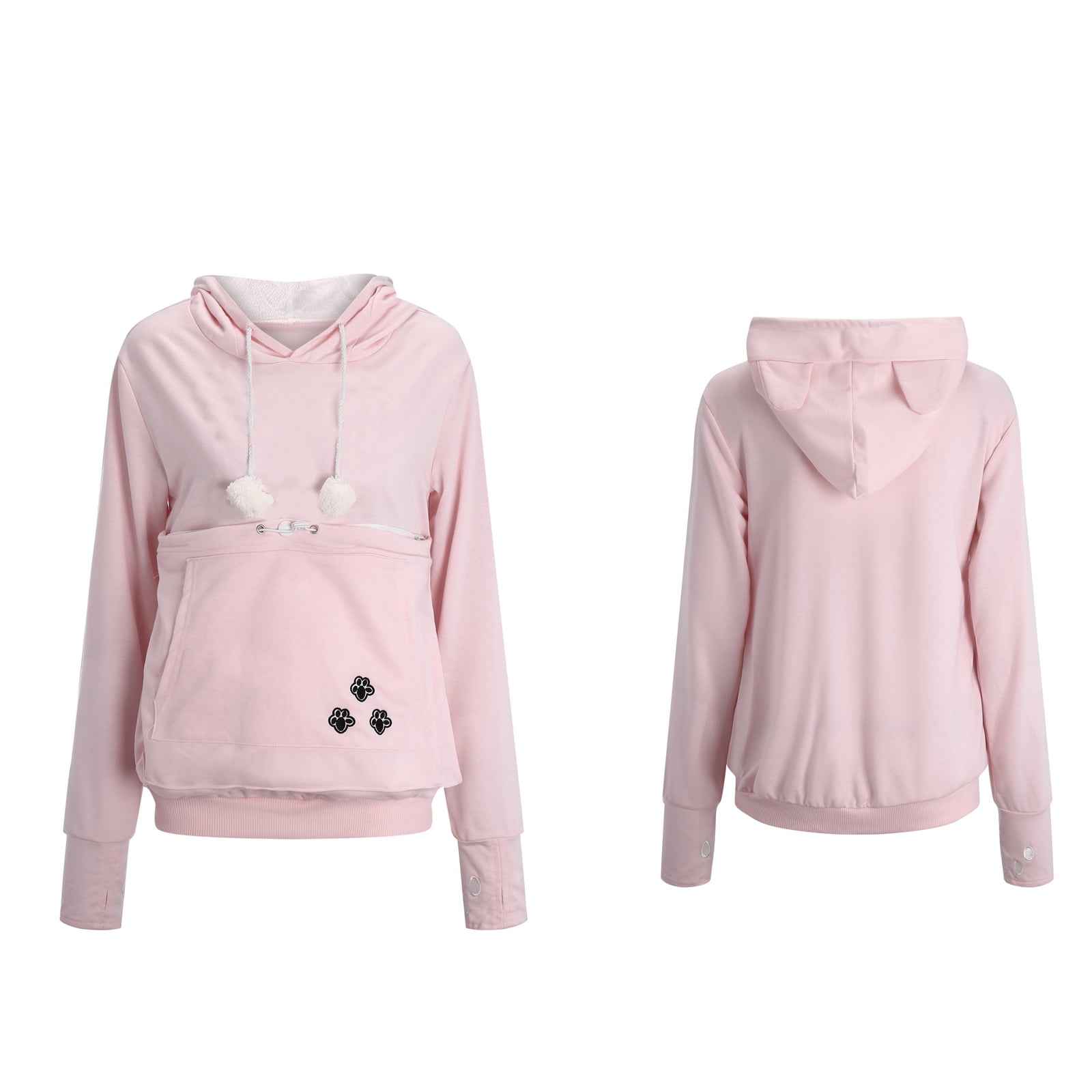 Women Pet Dog Pouch Hoodies Pet Carrier Hoodies Long Sleeve Large Pocket Oversized Hoodie Fall Clothes