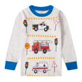 thumbnail image 2 of Popshion Little Boys Pajamas for Toddler Kids Clothes Set Truck Sleepwear Long Sleeve 100% Cotton 2 Piece Kids Pjs 3T/6590, 2 of 5