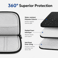 thumbnail image 4 of 14 Inch Laptop Sleeve Case, 13.3-14 inch Protective Computer Cover with Accessories Pocket, Portable Laptop Bag for MacBook HP Dell ASUS Lenovo, Black, 4 of 7