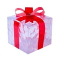 thumbnail image 2 of Christmas Lighted Gift Boxes with pre-lit led Lights, Transparent Warm White Lighted Christmas Box Decrations, Presents Boxs with Bows for Xmas Tree (Warming Light, Red Bow, 7.5in), 2 of 3