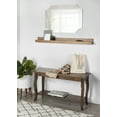 thumbnail image 7 of Kate and Laurel Lillian Transitional Bench, 36" x 14.5" x 20", Rustic Brown, Wood Bench with Shelf for Storage and Display, 7 of 7