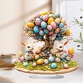 thumbnail image 5 of Easter Decorations for the Home Farmhouse Colorful Bunny with Egg Easter Table Decor Happy Spring Decoration for Indoor Home Party Easter Tabletop Decoration Easter Gifts for Kids, 5 of 6