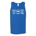 thumbnail image 2 of Cheerleading Eat Sleep Cheer Girl Sports Mens Graphic Tank Top, Royal, 3XL, 2 of 3