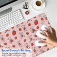 thumbnail image 4 of Long Mouse Pads for Desk,Pink Cow Strawberry Pattern Desk Mats on Top Of Desks, Desk Mouse Pad Extra Large with 3mm Non-Slip Base and Stitched Edge for Gaming,Office,Work,Home 31.5"x15.7", 4 of 6