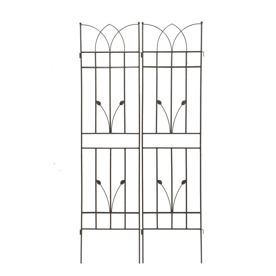 Tcbosik 71" x 17.7" Garden Trellis Set of 4, Decorative Outdoor Trellis for Fruits Vegetable Flowers, Brown