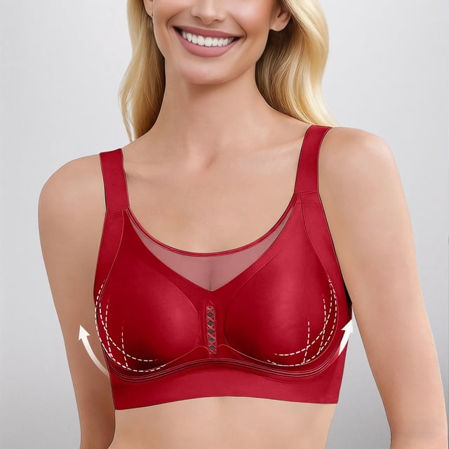 Bra Lingerie for Everyday Comfort Seamless Wirefree Support T-Shirt Style Lift Molding with Side Coverage and Smooth Texture