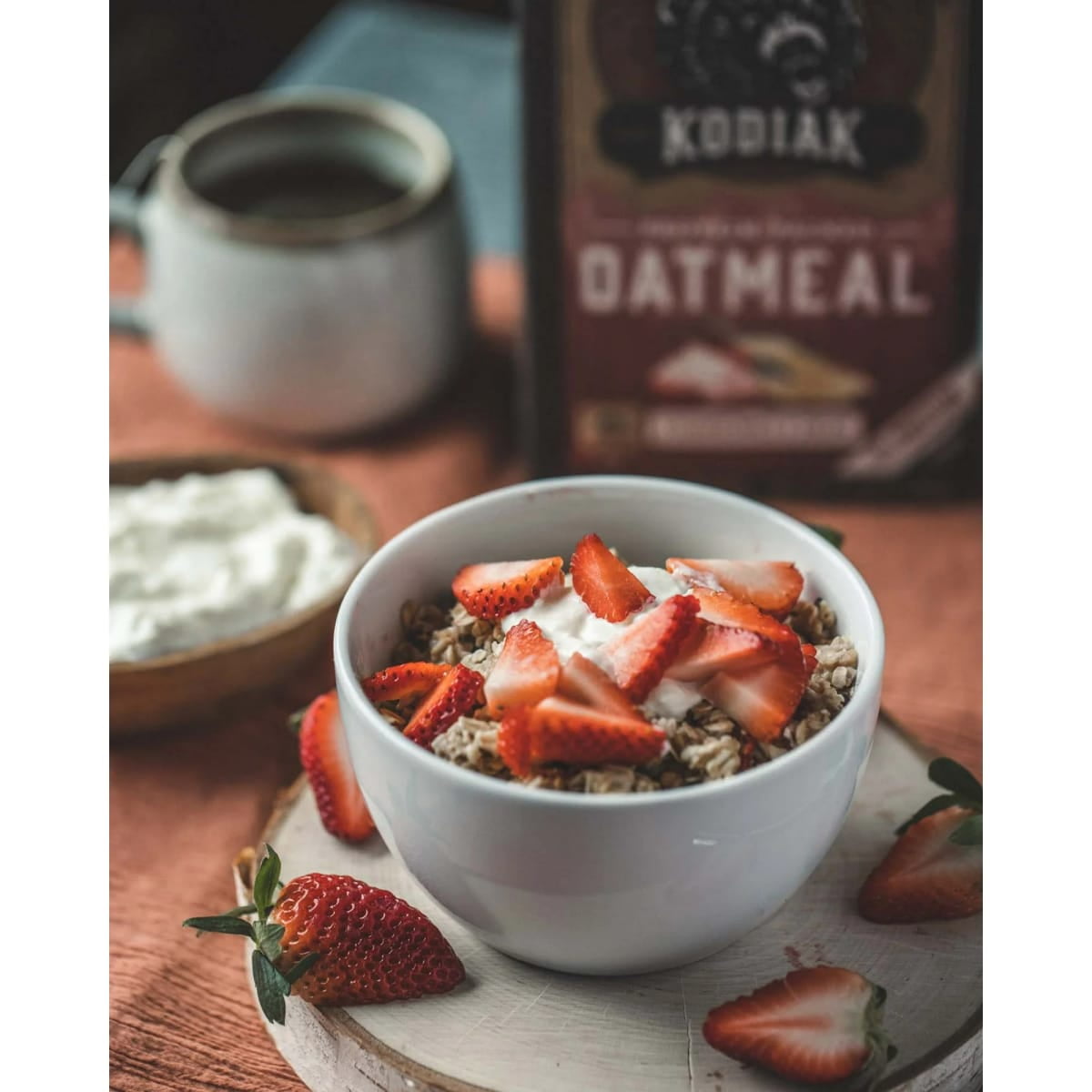 (3 pack) Kodiak Protein-Packed Strawberries and Cream Instant Oatmeal Packets, 1.76 oz (6 Count)