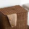 thumbnail image 6 of SOL HOME Martha Resin Wicker Laundry Basket, 1-Bin Brown Hamper, Single Piece, 6 of 6
