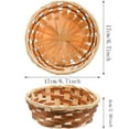 thumbnail image 3 of Round Gift Baskets,Bexikou 12 Pack 6.5"Bamboo Small Bread & Fruit Baskets, Woven Bread Roll Baskets, Food Serving Baskets, Food Storage Basket for Kitchen Restaurant Display Decor, 3 of 7
