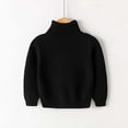 thumbnail image 5 of KPOPLK Little Kids Cable Knit Sweater Unisex Long Sleeve Solid Color Pullover(5-6 Years,R11-Black), 5 of 5