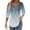 #120* Dark Blue, variant on Difdany Women's Puff 3/4 Sleeve Tunic Tops Pleated Neck Blouses Casual Loose Spring And Summer T-Shirts Dark Blue L