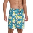 thumbnail image 2 of Vsdgher Cute Polar Bear Fishing Print Men's Pajama Shorts Lounge Bottoms Sleep Shorts Elastic Waist Lightweight PJ Shorts with Pockets-X-Large, 2 of 6