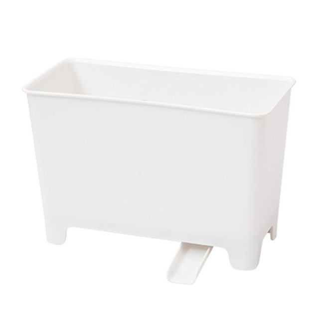 Papelera de plástico portátil, contenedor de basura de cocina, contenedor de basura, organizador de cajas de almacenamiento Feliz Sencillez