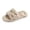 02_Khaki, variant on GPOECD Cute Slippers for Women Fuzzy Open Toe Embroidery Slide Soft Non Warm Cozy Slippers for Winter.