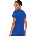 thumbnail image 2 of Med Couture Peaches Women's 8434 V-Neck Top -Royal-Medium, 2 of 5