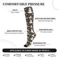 thumbnail image 3 of Lsque Cute Bee Gnome Pattern Sport Compression Socks for Men & Women 15-20 mmHg Knee High Nurse Pregnant Running Medical and Travel Athletic, 3 of 6
