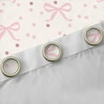 thumbnail image 4 of jejeloiu Kawaii Bowtie Ribbon Black Out Curtains,Cute Polka Dots Curtains Pack of 2 (42x63 Each),Pink White Bedroom Curtains For Girls Teens,Luxury Bedroom Decor, 4 of 6