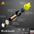thumbnail image 6 of Alla Lighting 2800lm 7440 7443 LED Turn Signal Lights Bulbs, Amber Yellow T20 7440NA 7444NA 7442NAK WY21W 7443NA 992 Blinker Lamps Replacement Xtreme Super Bright 12V 5730 33-SMD Dual Filament, 6 of 10