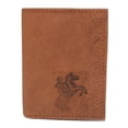 thumbnail image 4 of Cowboy Western Men's RFID Blocking Genuine Leather Bifold Trifold Wallet Trifold, 4 of 7