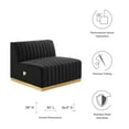 thumbnail image 4 of Modway Conjure Channel Tufted Performance Velvet Armless Chair in Gold/Black, 4 of 5
