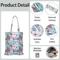 thumbnail image 4 of Watercolor Flower Pattern Reusable Shopping Bag - Durable & Washable Tote, 4 of 6