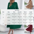 thumbnail image 3 of Xdegoge Elegant Modest Dress for Women Midi Pleated Crewneck Long Sleeve Summer Sundress Solid Color with Pockets Flowy Flattering Formal Office Church Wedding Guest Party Wear, 3 of 8