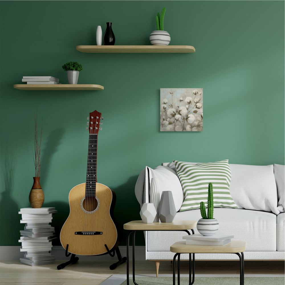 Stupell Industries Beautiful Cotton Flower Neutral Brown Painting Canvas Wall Art by Julia Purinton