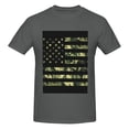 thumbnail image 4 of Bingfone American Flag Camo Men'S Loose Fit Short-Sleeve Pocket T-Shirt, 4 of 7