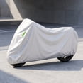 thumbnail image 4 of Funda para motocicleta Protección solar impermeable y impermeable con tira reflectante UV de alta resistencia para almacenamiento en exteriores todo el año, 4 of 6