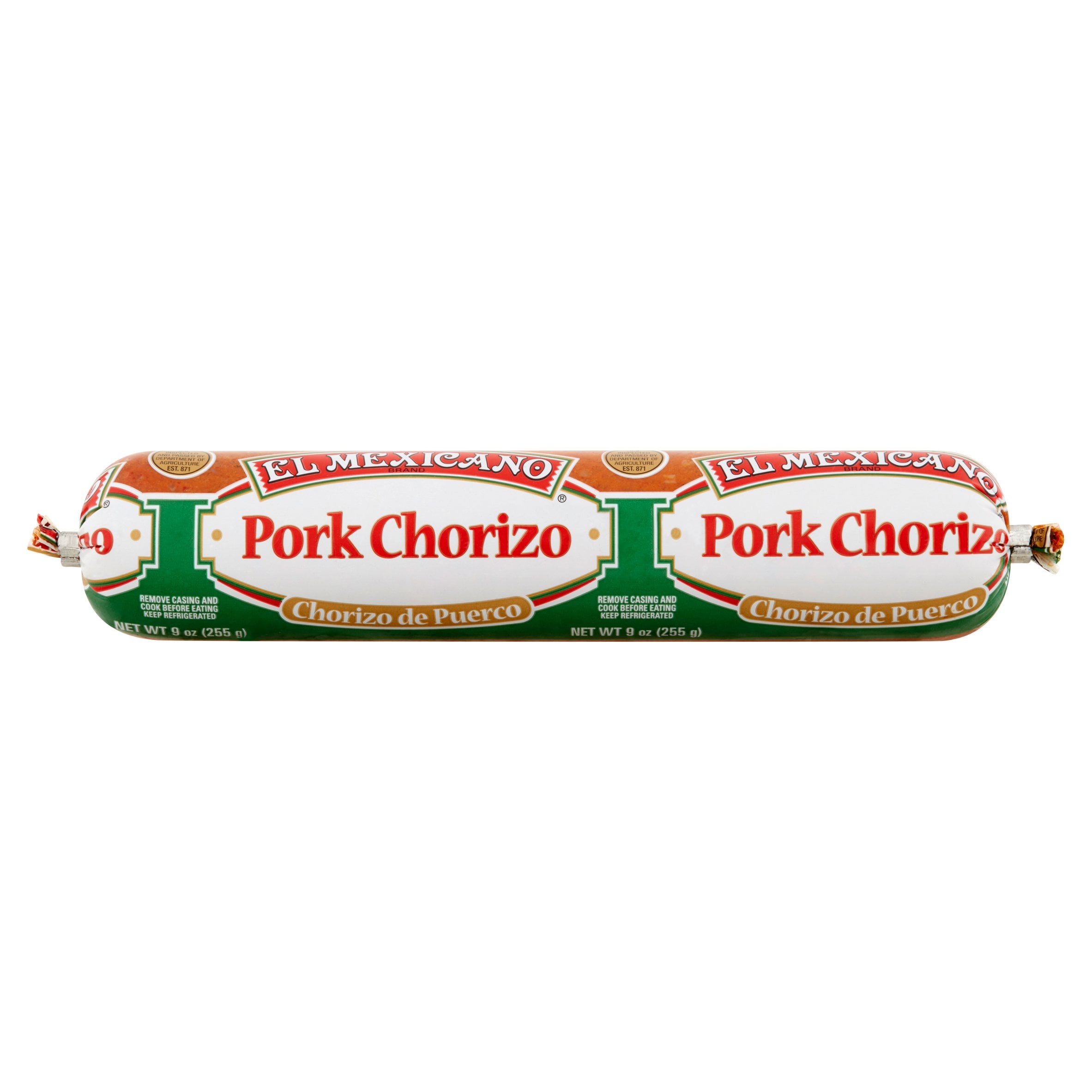 El Mexicano Pork Chorizo, 9 Oz. - Walmart.com