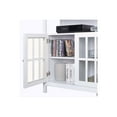 thumbnail image 6 of HomeStock Contemporary Cool TV Stand with Storage Cabinets, Shelved Storage Behind Glass Doors, 36"D x 15.5"W x 35.5"H, Smart Cable Management for a Tidy Entertainment Area-Color:White,Size:48 inch, 6 of 9